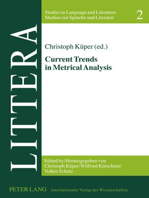 cover image of Current Trends in Metrical Analysis